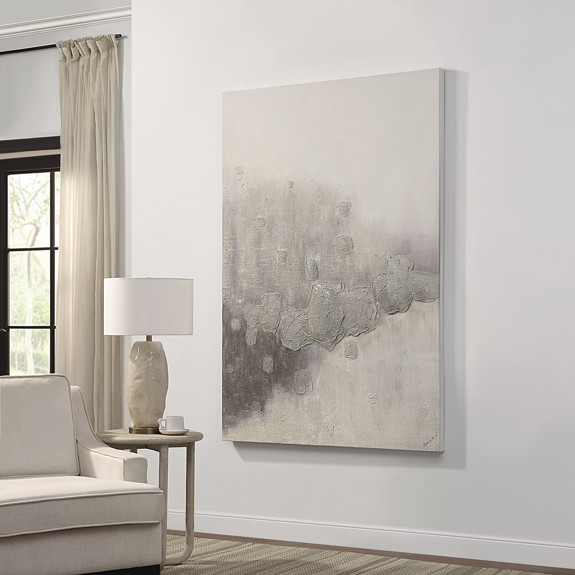 Sirius Grey/White Canvas Art