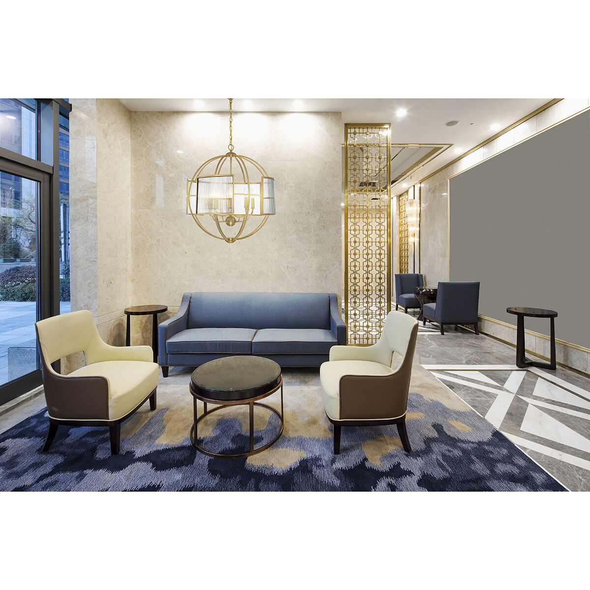 Manilow 6 Light 19 inch Brass Chandelier Ceiling Light