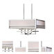 Ione 4 Light 20.5 inch Chrome Square Pendant Ceiling Light