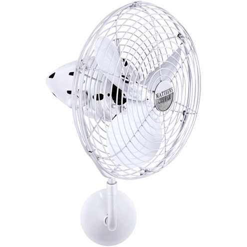 Matthews-Gerbar Bruna Parede 13 inch Gloss White Ceiling Fan, Matthews-Gerbar