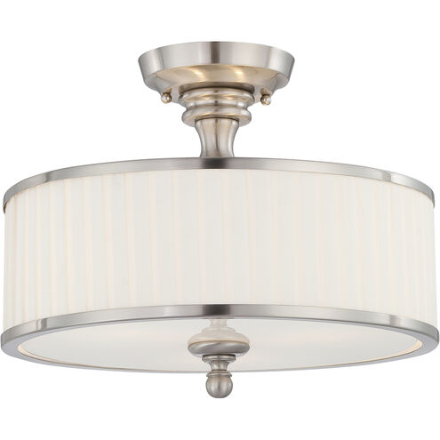 Candice 3 Light 15 inch Brushed Nickel Semi Flush Mount Ceiling Light