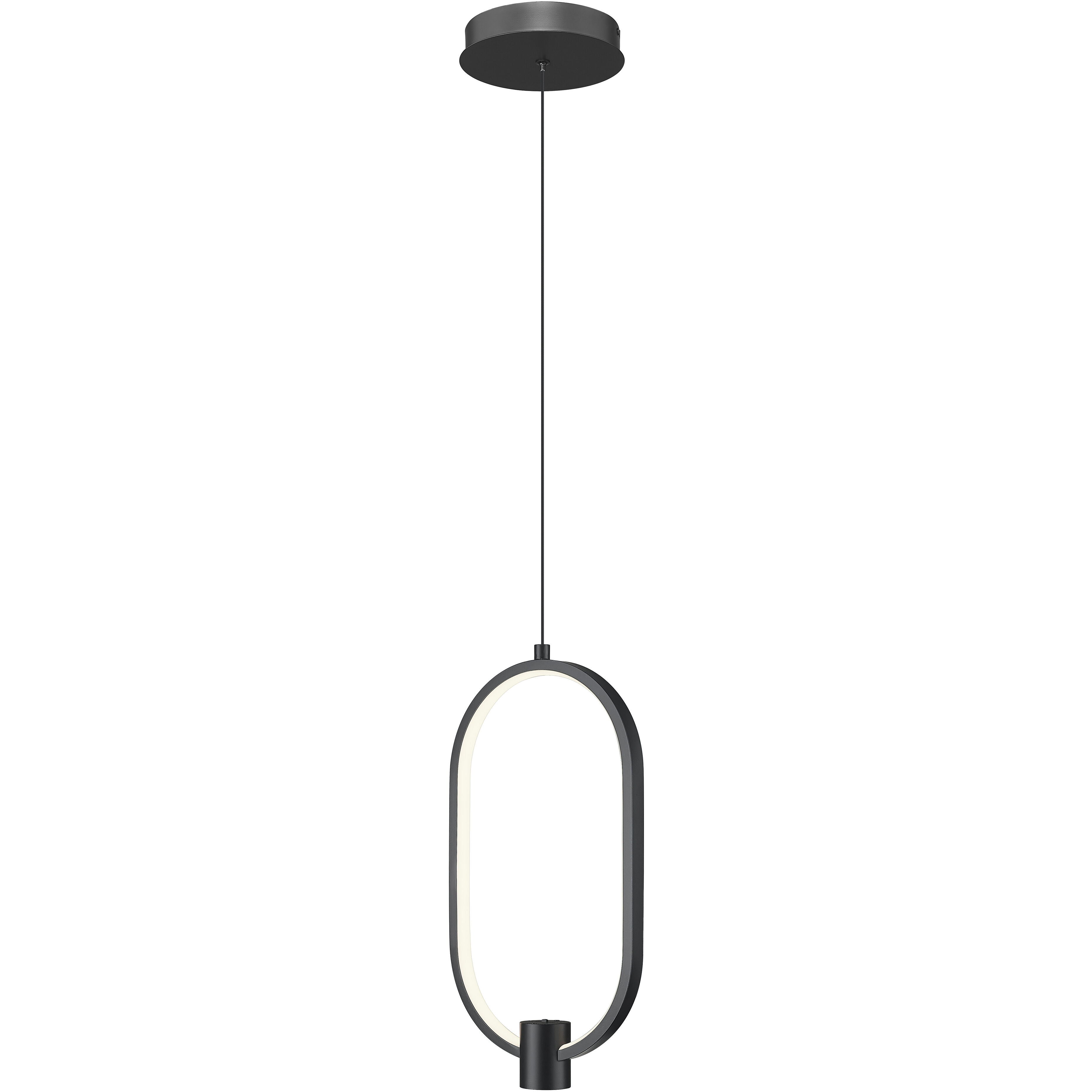 Saros Pendant Ceiling Light in Matte Black, LED