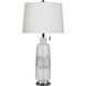 Alina 33.5 inch 100 watt Paiania Ice and Dark Metallic and White Table Lamp Portable Light