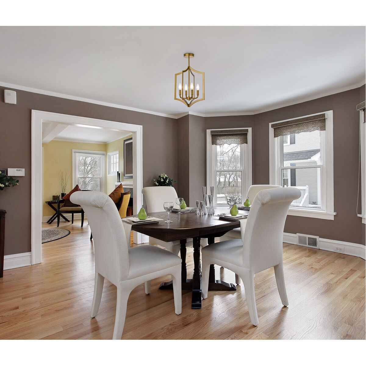 Kiera 4 Light 14 inch Brass Pendant Ceiling Light