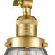 Franklin Restoration X-Large Cone 1 Light 12 inch Satin Gold Semi-Flush Mount Ceiling Light in Clear Glass, Franklin Restoration