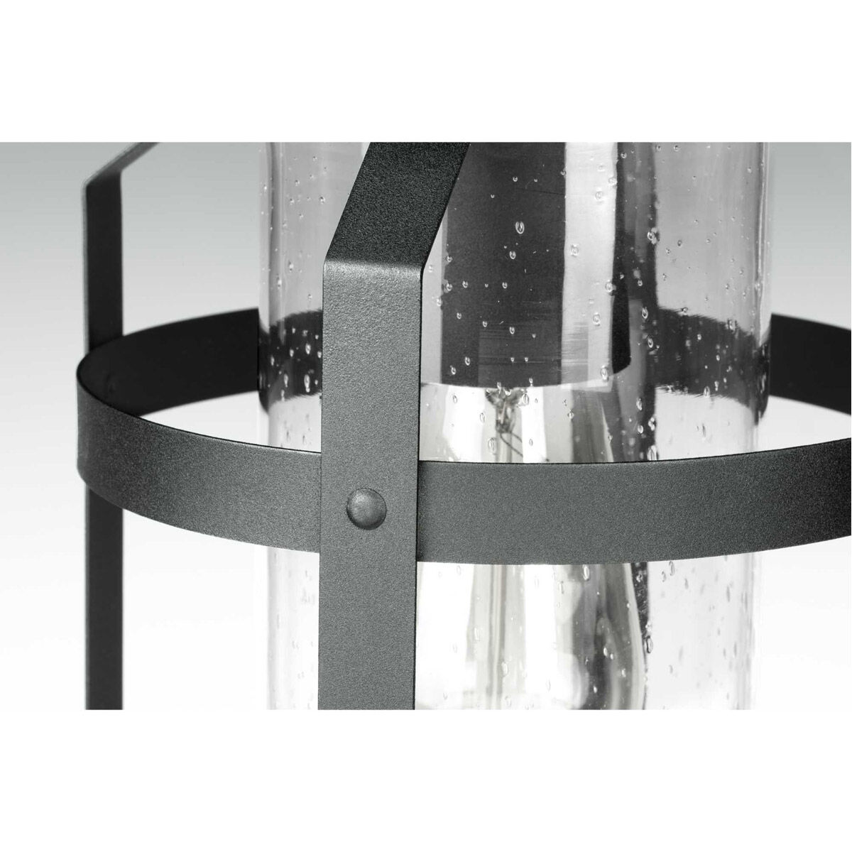 Haslett 1 Light 8 inch Textured Black Outdoor Hanging Lantern