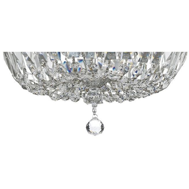 Everett 3 Light 12 inch Chrome Flush Ceiling Light
