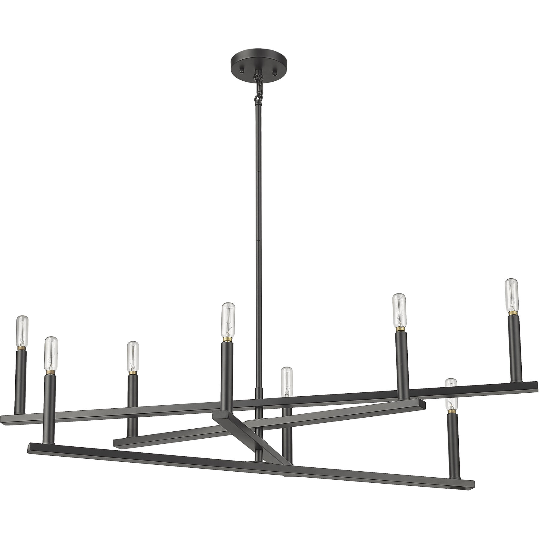 Hale 8 Light 42 inch Black Chandelier Ceiling Light