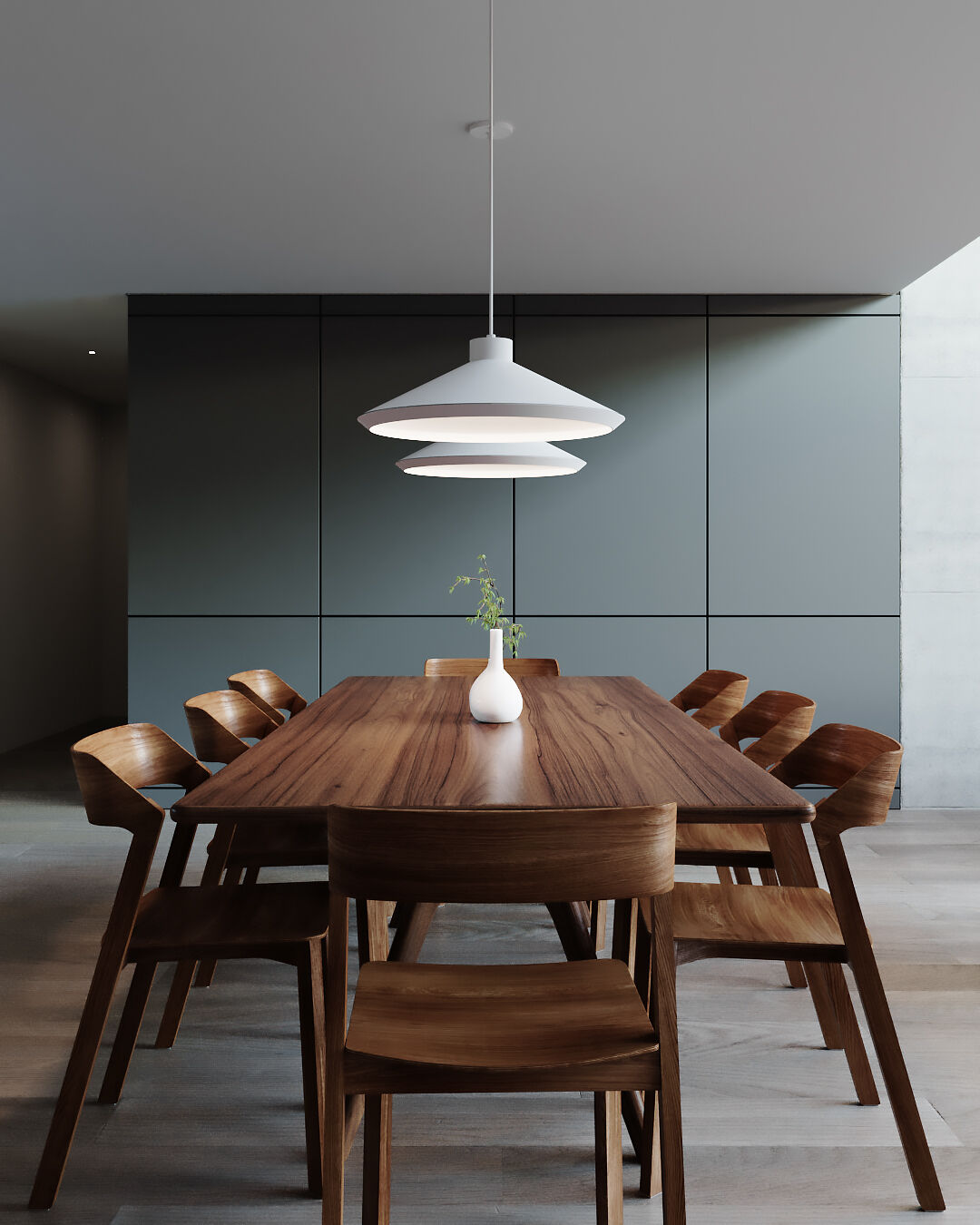 Koma LED 22 inch Satin White Pendant Ceiling Light in GU24