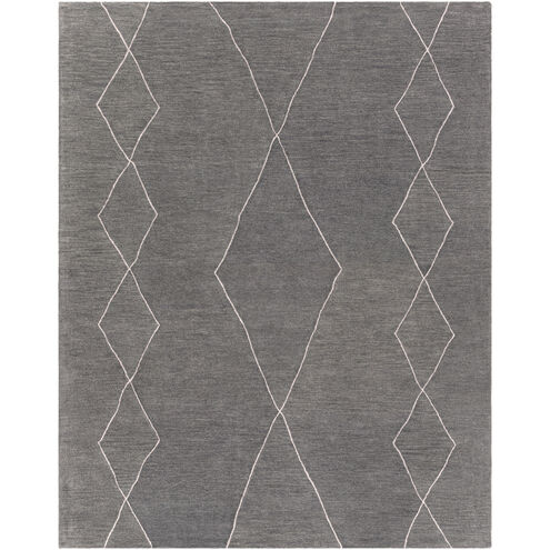 Sinop 120 X 96 inch Charcoal/Cream Handmade Rug in 8 x 10, Rectangle