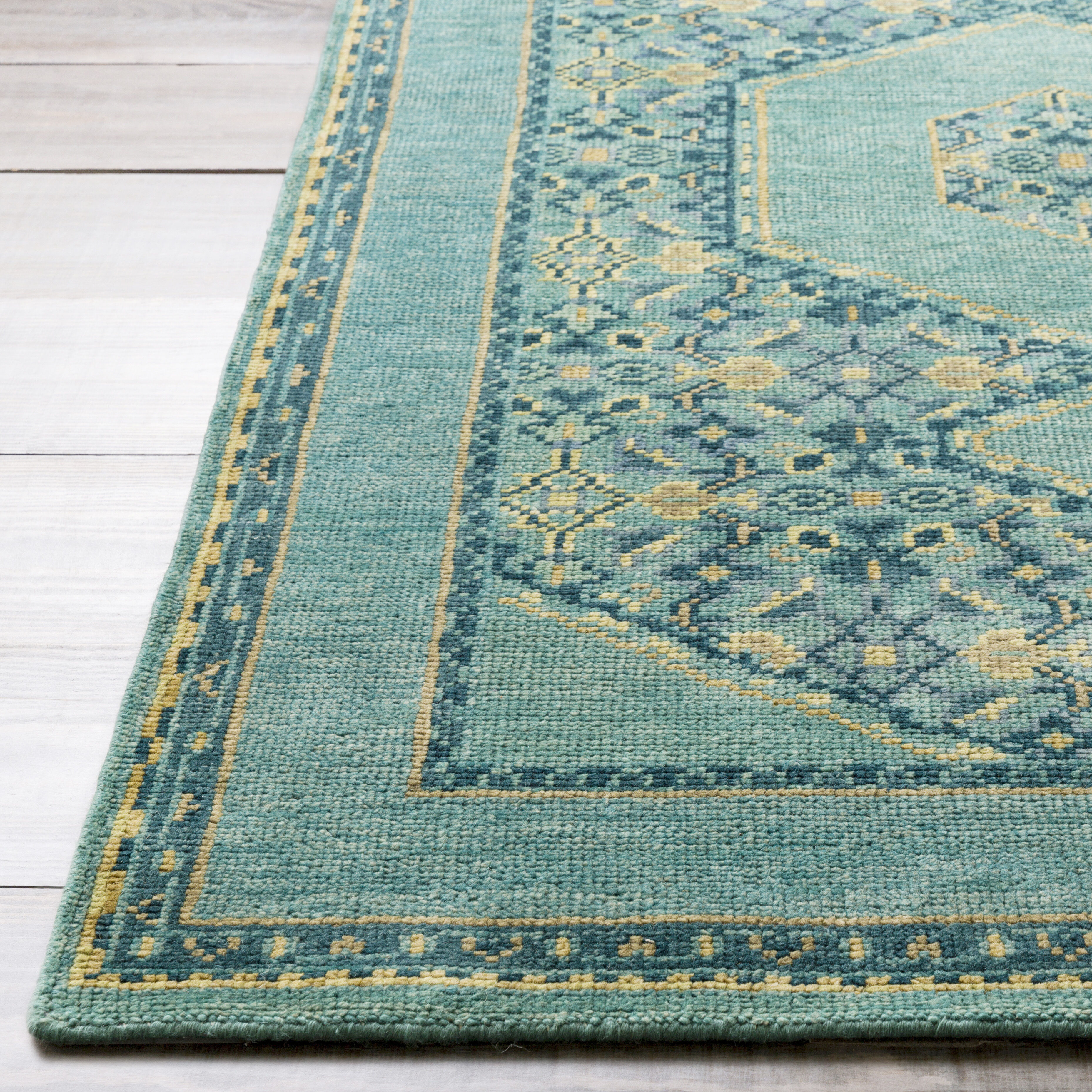 Haven 36 X 24 inch Medium Green Rug in 2 x 3, Rectangle