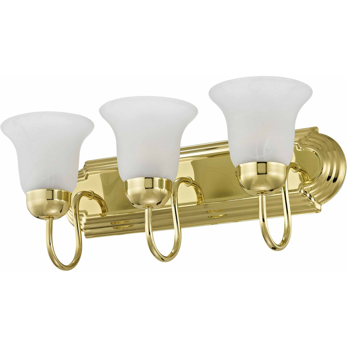 Riviera 3 Light 18 inch Polished Brass Bath Vanity Wall Light