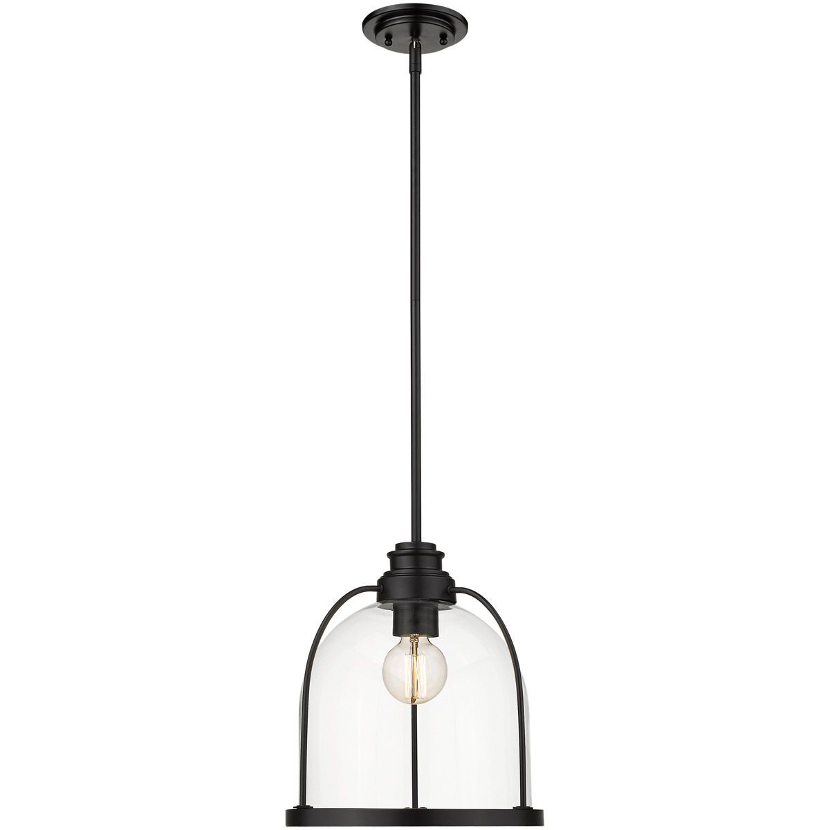 Stanton 1 Light 12 inch Matte Black Pendant Ceiling Light
