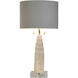 Jasper 32 inch 60 watt White and Clear Table Lamp Portable Light
