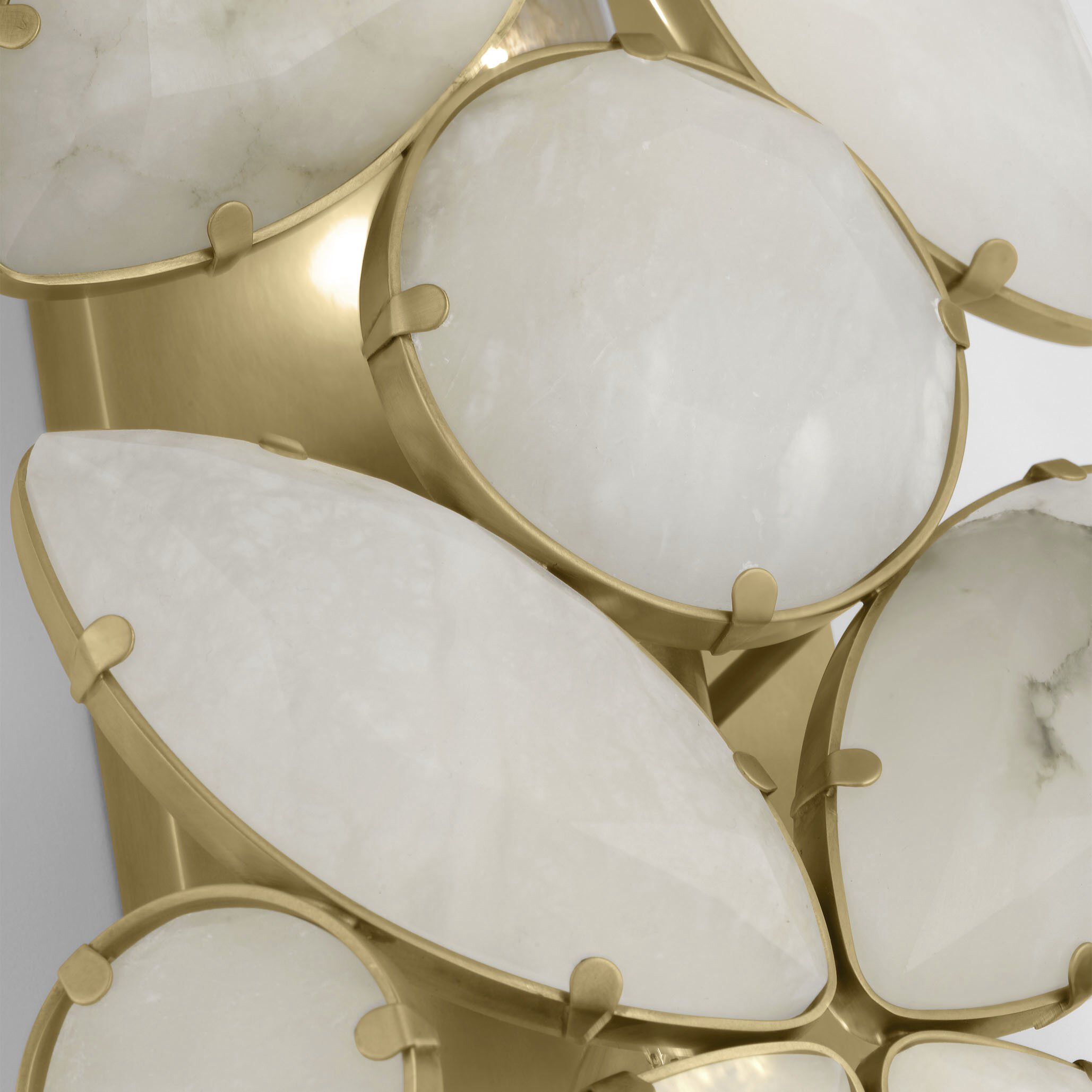 kate spade new york Lloyd Sconce Wall Light in Soft Brass, Alabaster