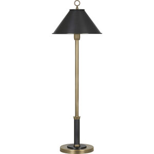 Aaron 31 inch 60 watt Warm Brass with Deep Patina Bronze Table Lamp Portable Light