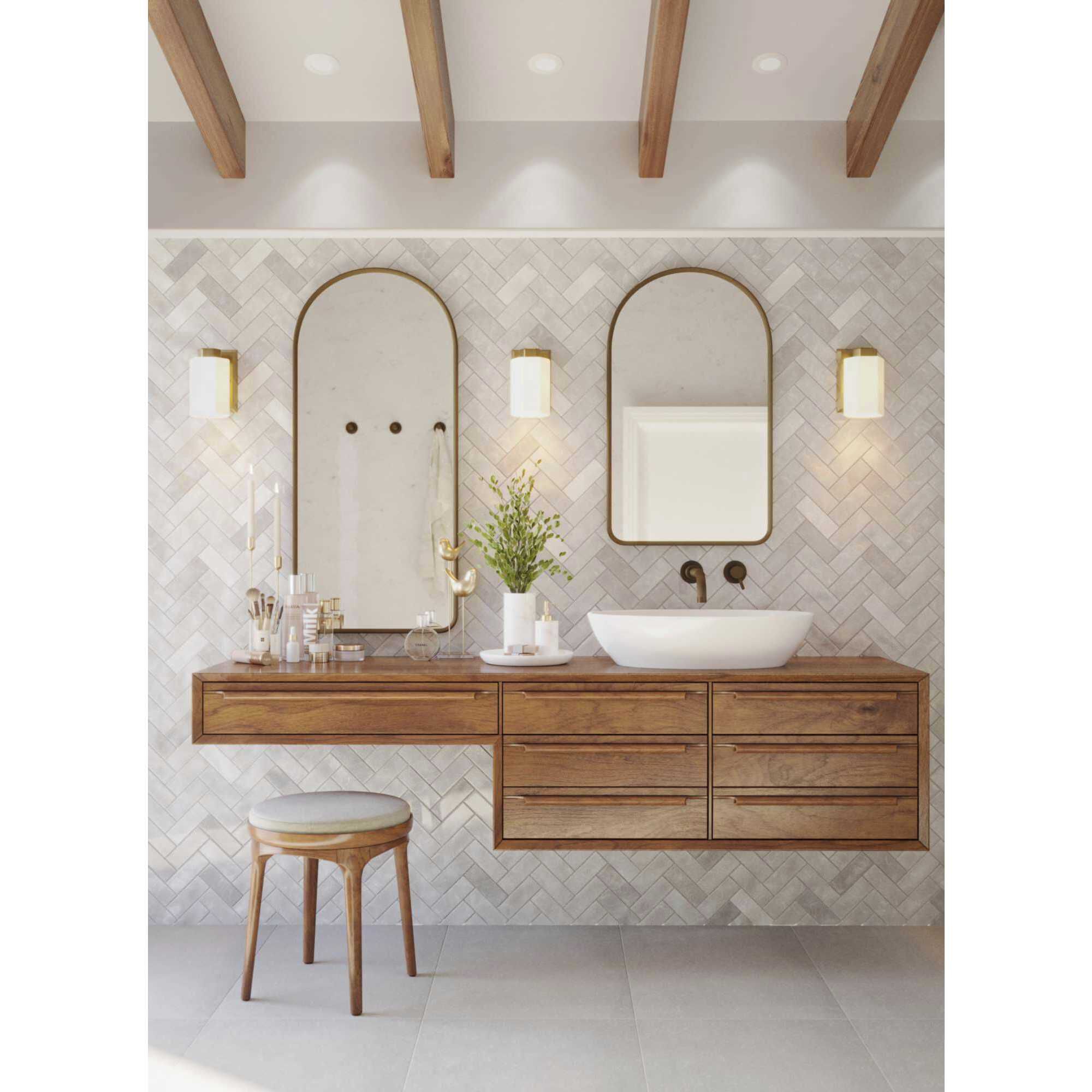 Estrada 1 Light 4.5 inch Brushed Gold Bathroom Vanity Light Wall Light