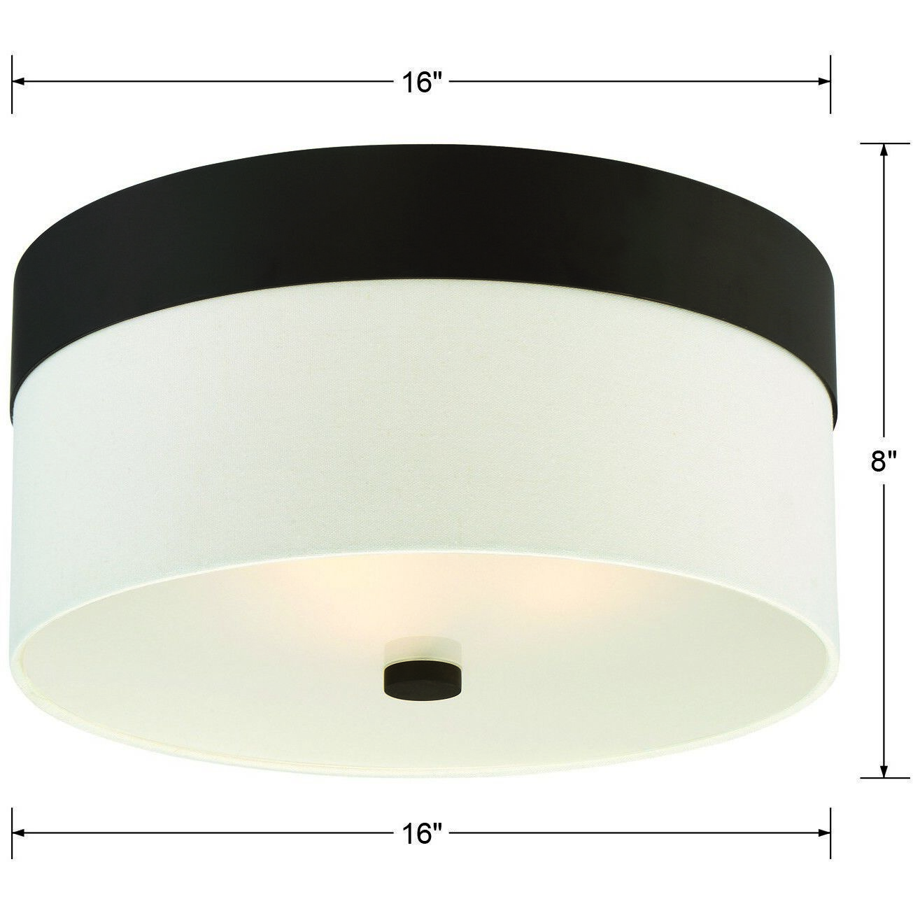Grayson 3 Light 16 inch Dark Bronze Flush Ceiling Light