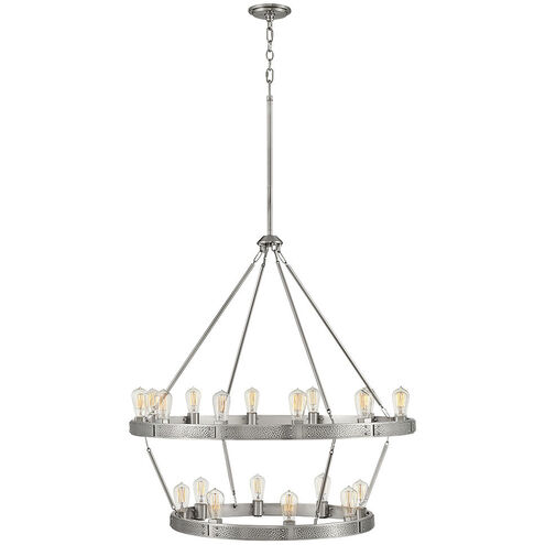 Everett 20 Light 38.5 inch Brushed Nickel Indoor Chandelier Ceiling Light