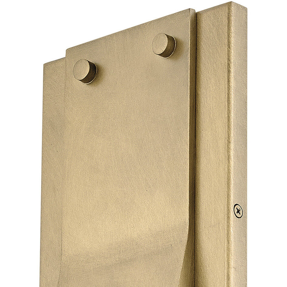 Fold LED 16 inch Heritage Brass Outdoor Wall Mount Lantern