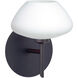 Peri 1 Light 5 inch Bronze Mini Sconce Wall Light in Halogen, Opal Matte Glass