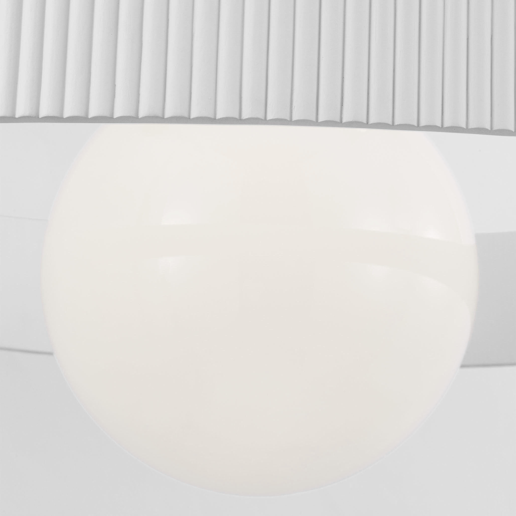 Windsor Smith Arena LED 42 inch Bronze and Matte White Ring and Globe Chandelier Ceiling Light