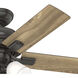 Crystal Peak 44 inch Noble Bronze with Natural Oak/Golden Maple Blades Ceiling Fan