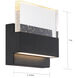 Ellusion LED 7 inch Matte Black ADA Wall Sconce Wall Light, Medium