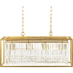 Berino 4 Light 30 inch Gold and Clear Chandelier Ceiling Light