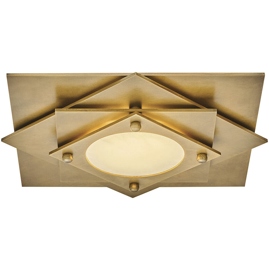 Claude LED 19.75 inch Heritage Brass Flush Mount Ceiling Light