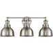 Haralson 3 Light 24 inch Satin Nickel Vanity Light Wall Light