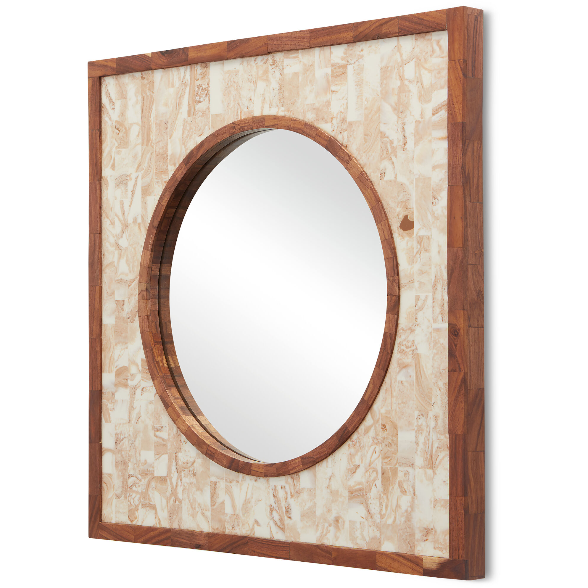 Serra 20.25 X 20.25 inch Beige/Natural/Mirror Mirror, Small