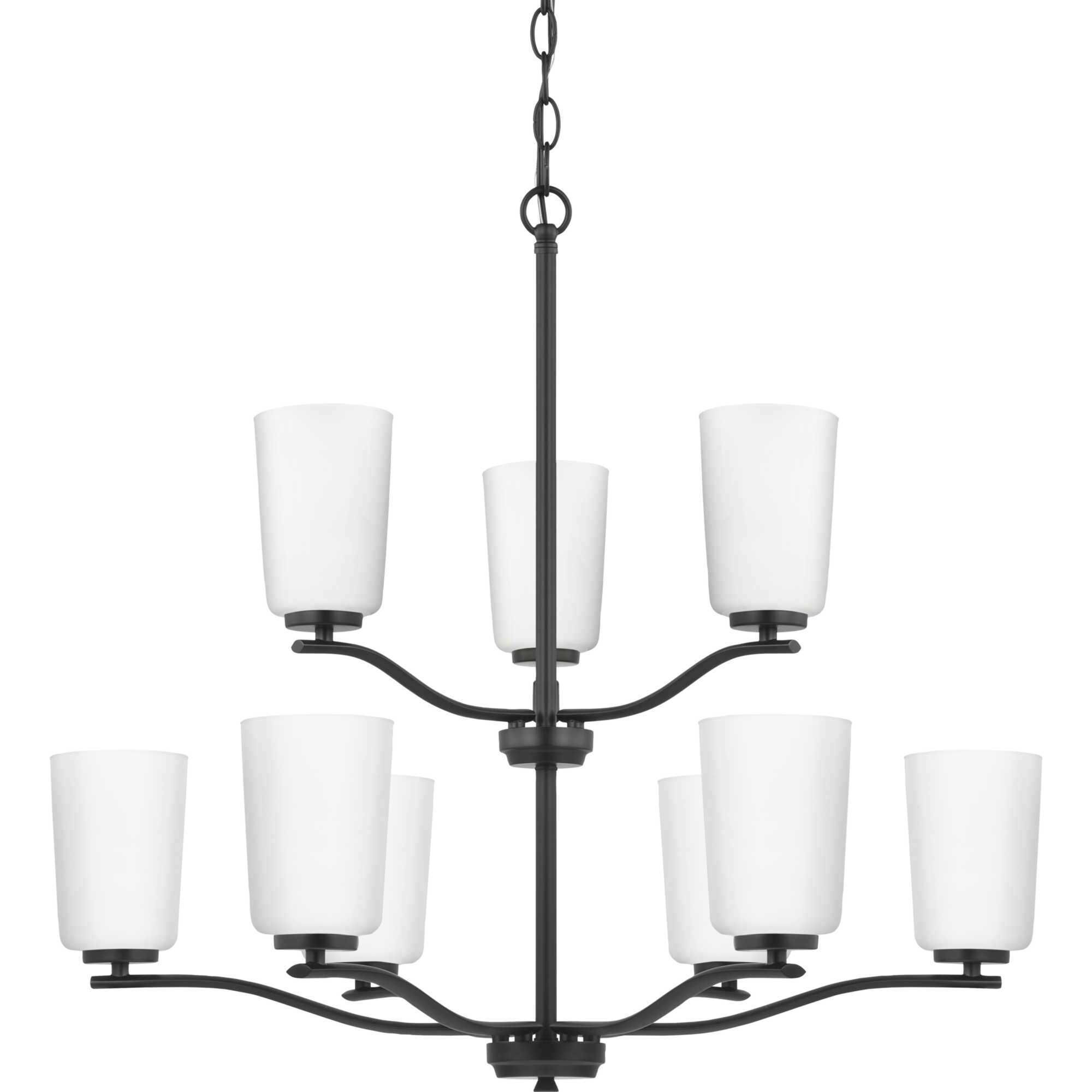 Adley 9 Light 28 inch Matte Black Chandelier Ceiling Light