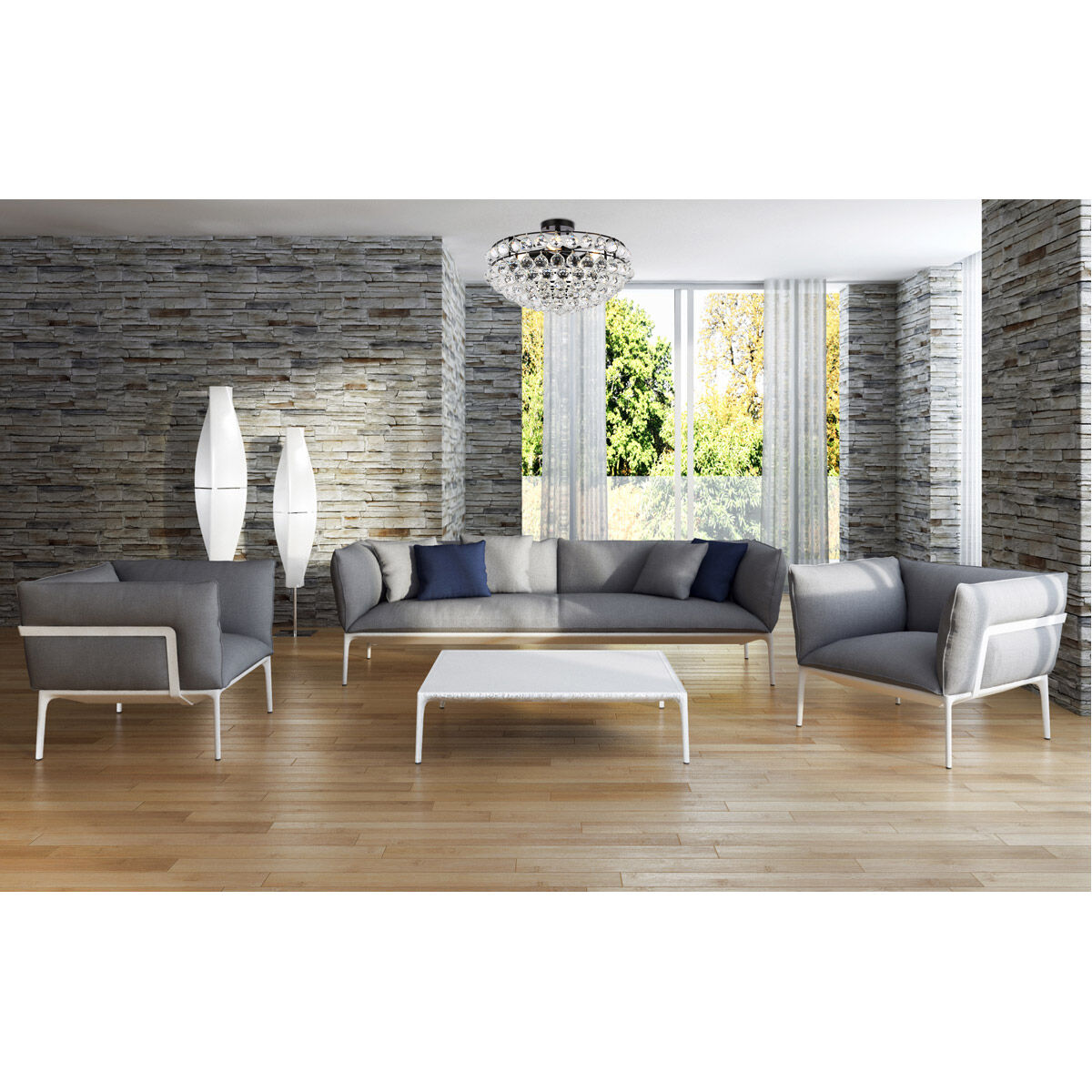 Savannah 5 Light 20 inch Black Flush Mount Ceiling Light