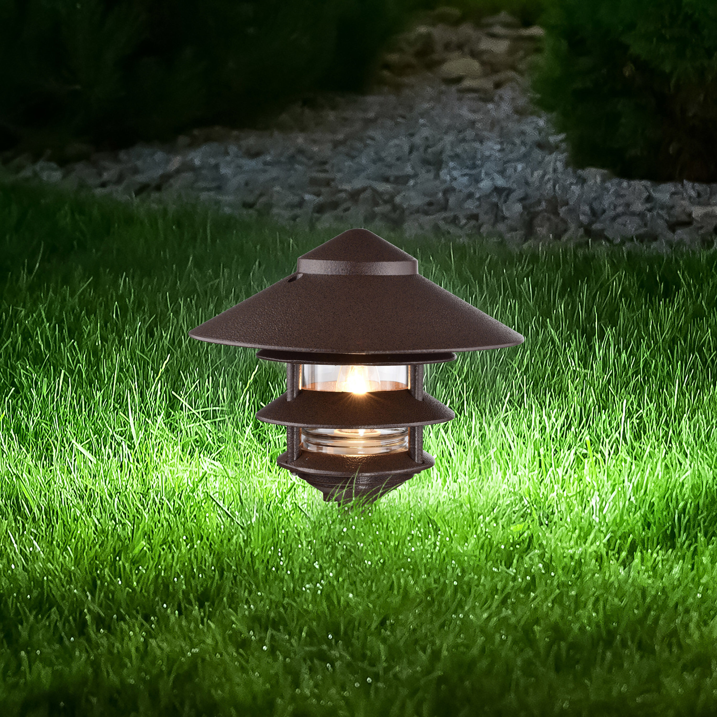 Brentwood 120V 100.00 watt Old Bronze Outdoor Path Light