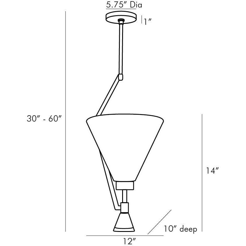 Rosalind 1 Light 12 inch Dark Vintage Silver Pendant Ceiling Light