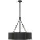 Ottavio 5 Light 28 inch Matte Black and Vintage Brass Pendant Ceiling Light