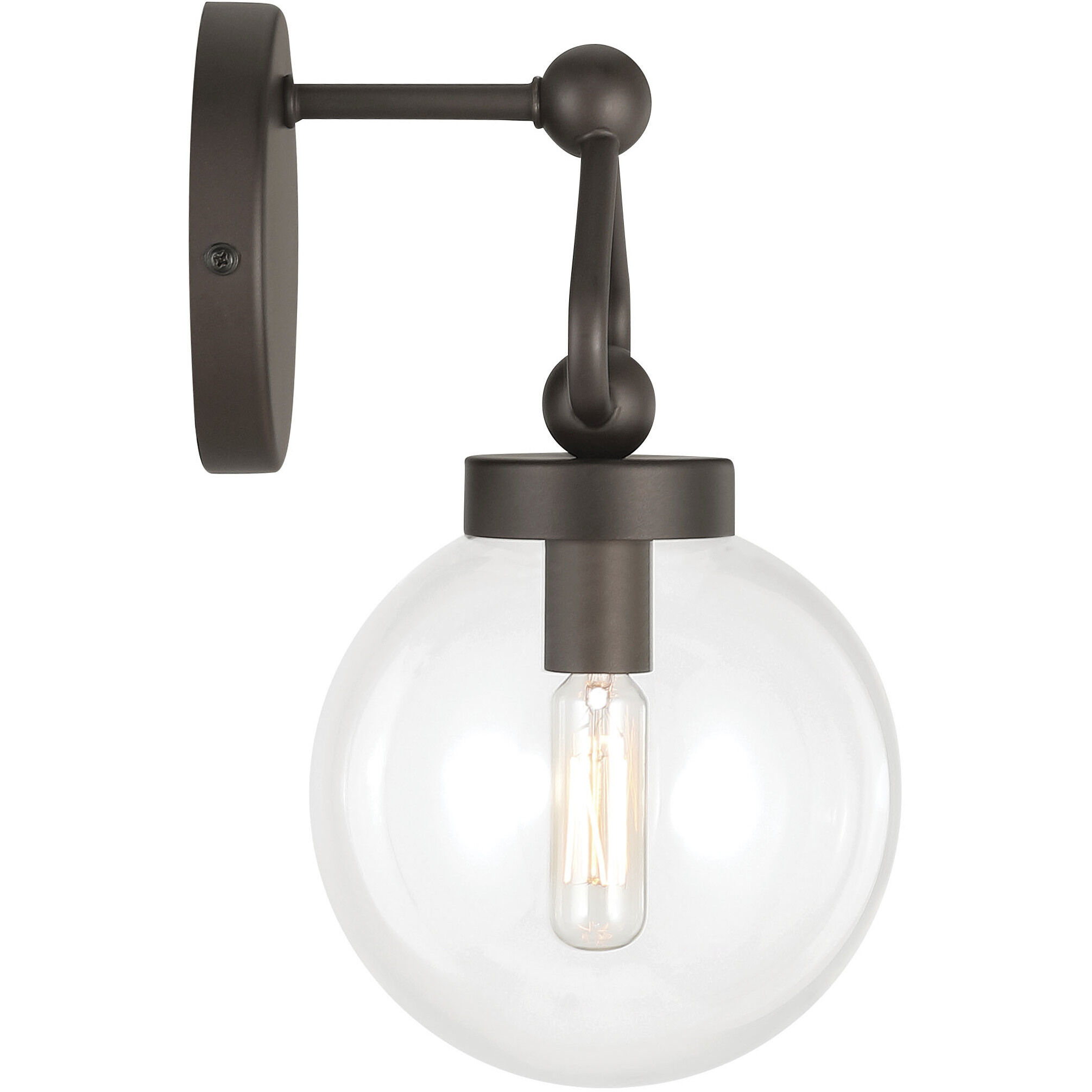 Stella 1 Light 6 inch Dark Bronze Vanity Light Wall Light