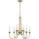 Cecil 8 Light 28 inch Natural Brass Chandelier Ceiling Light
