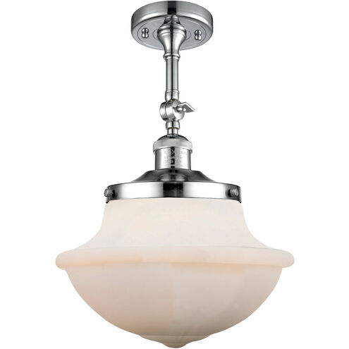 Franklin Restoration Large Oxford 1 Light 12 inch Polished Chrome Semi-Flush Mount Ceiling Light, Franklin Restoration
