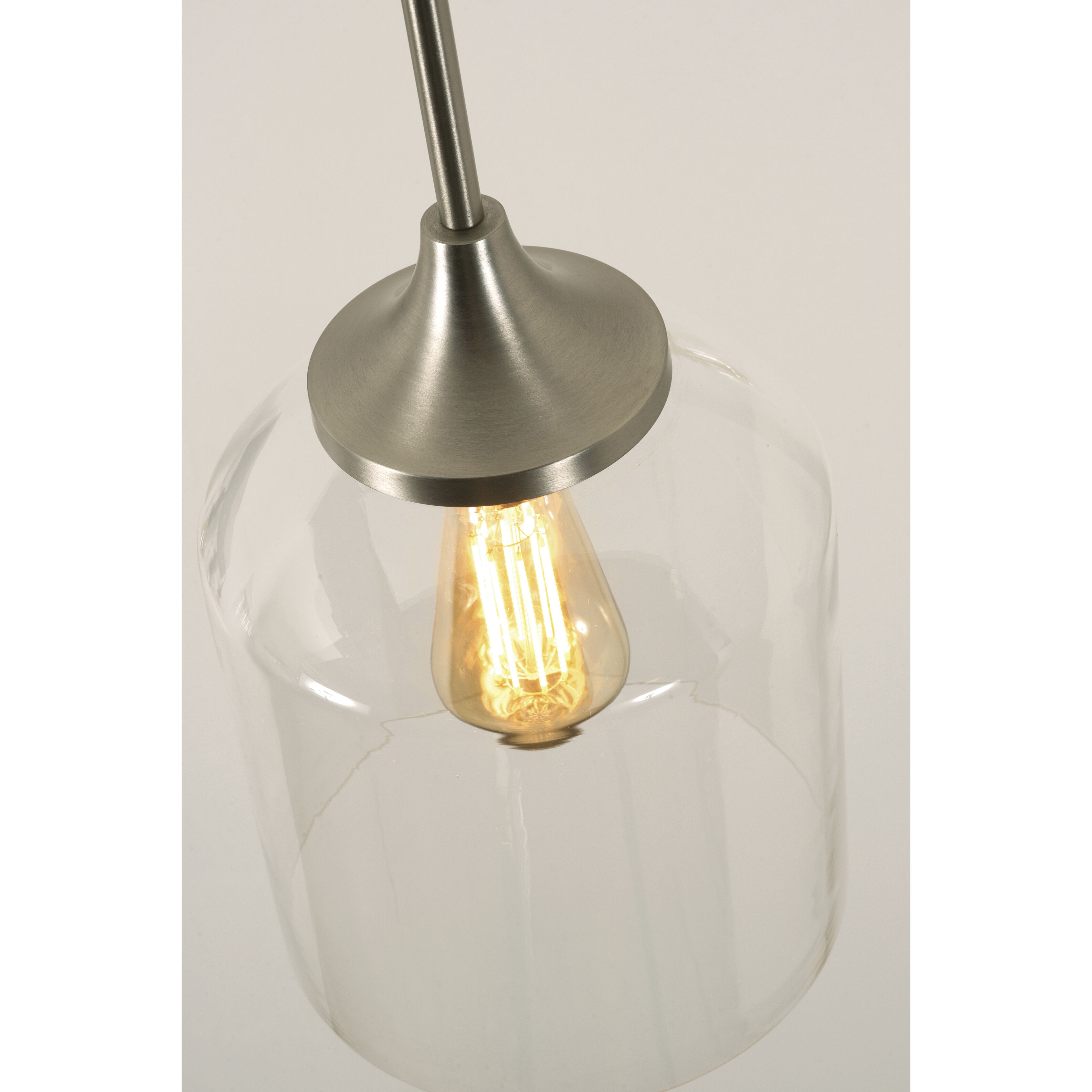 William 1 Light 8 inch Satin Nickel Pendant Ceiling Light