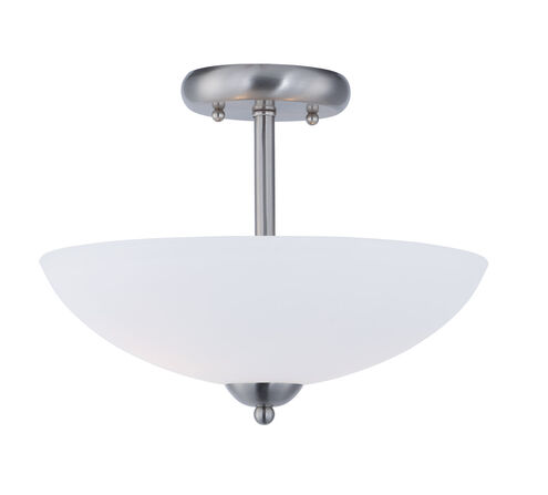 Taylor 2 Light 13 inch Satin Nickel Semi-Flush Mount Ceiling Light