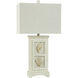 Cameron 32 inch 100.00 watt Plank Cream Table Lamp Portable Light