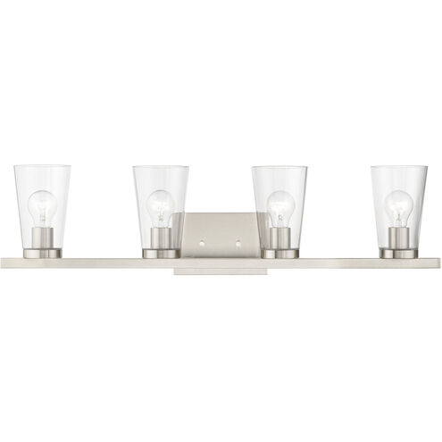 Cityview 4 Light 32 inch Brushed Nickel Vanity Sconce Wall Light, Large