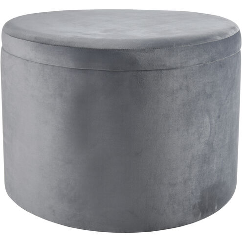 Linder 17.25 inch Gray Storage Ottoman