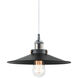Bulstrode's Workshop 1 Light 12 inch Chrome Pendant Ceiling Light in Chrome and Black