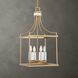 Montreal 4 Light 13.88 inch Warm Brass Pendant Ceiling Light