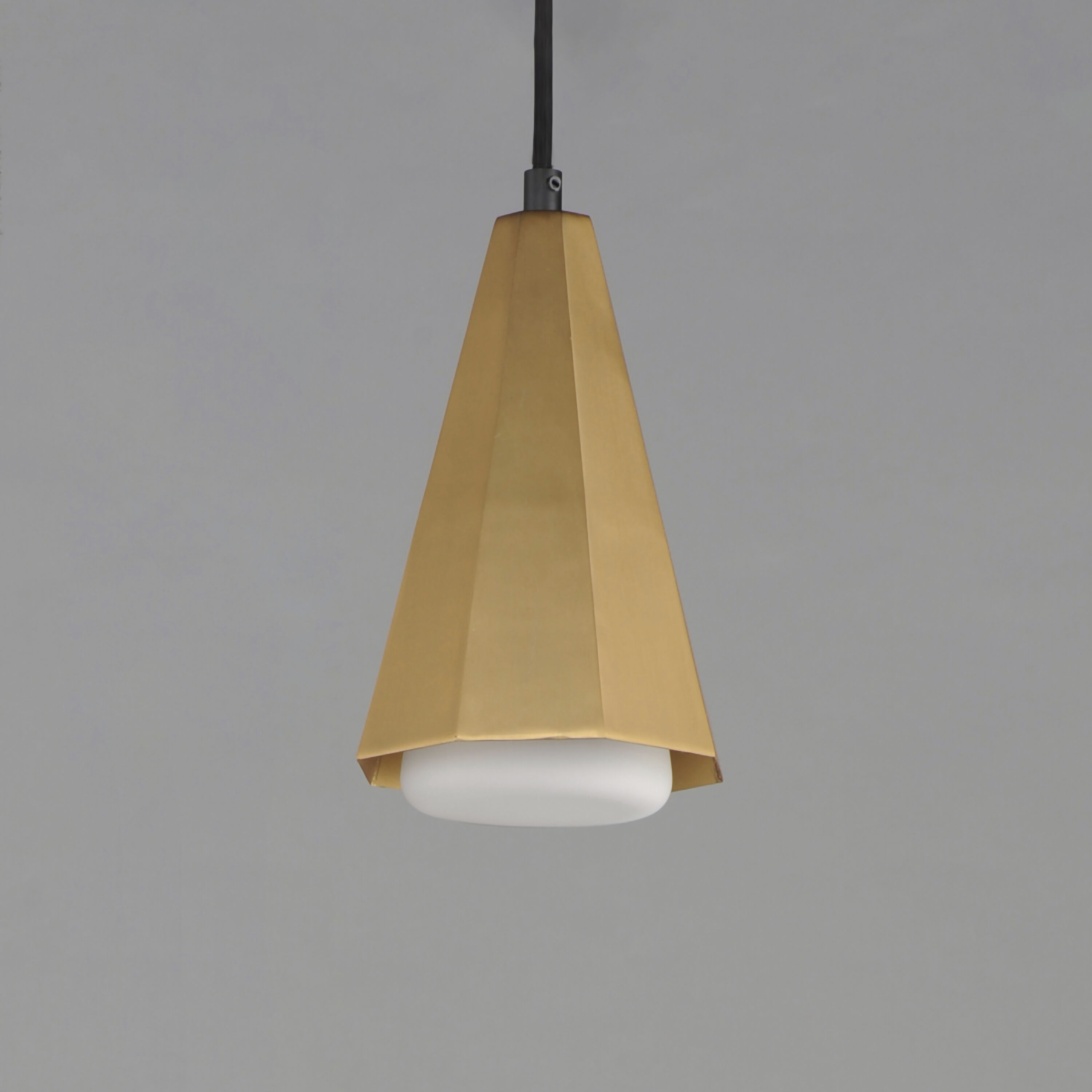 Rizzo 1 Light 5.75 inch Black and Antique Brass Single Pendant Ceiling Light