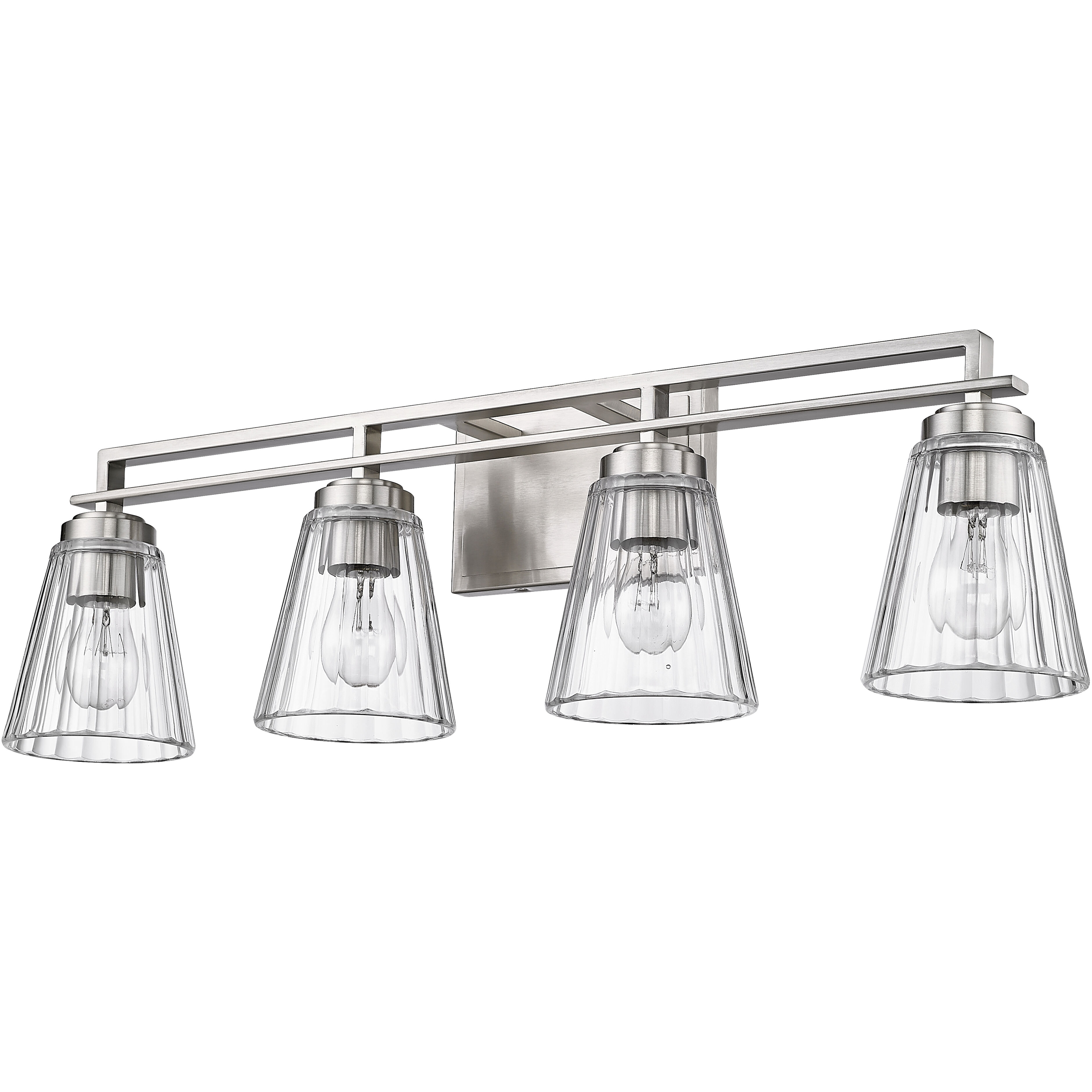 Lyna 4 Light 30.5 inch Brushed Nickel Vanity Wall Light