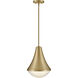 Haddie LED 11 inch Lacquered Brass Pendant Ceiling Light